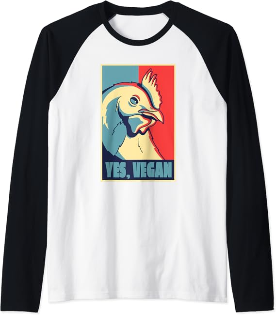 Veganer Humor "Yes Vegan". Raglan Amazon.de Fashion